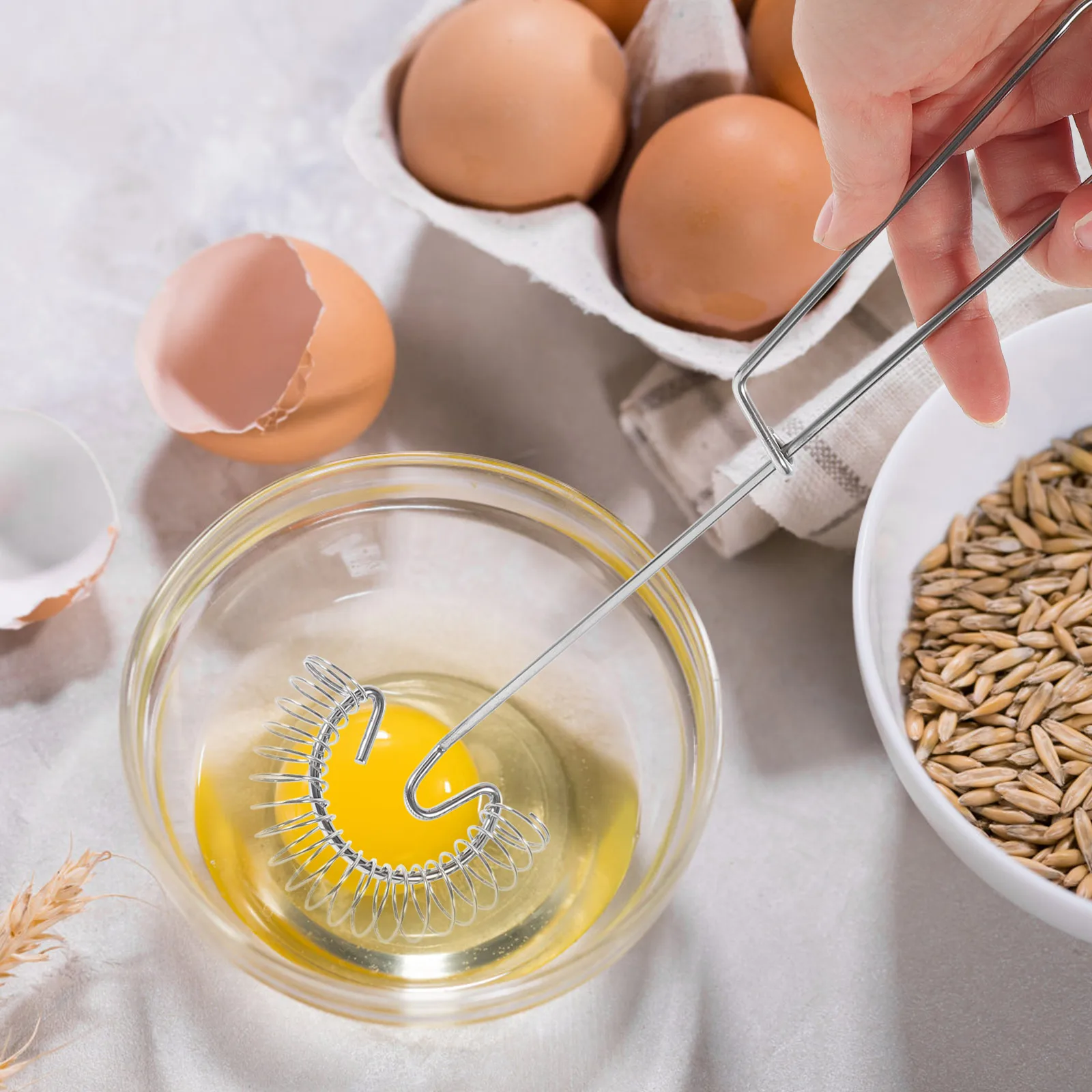 

Manual Egg Spring Kitchen Sauce Beater Hand Egg Whisk Mixer Kitchen Sauce Whisk Tool Efficient Household Appliances