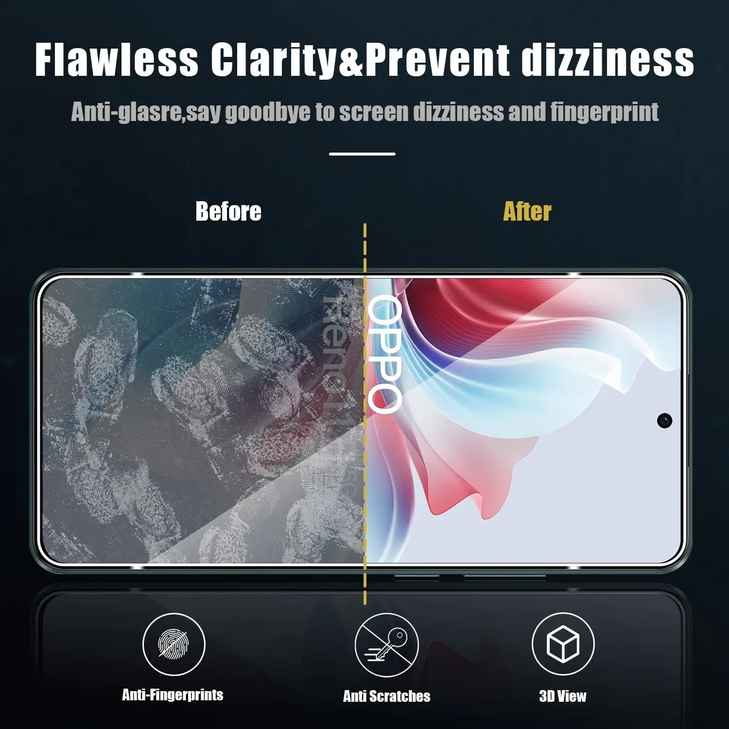 9H Tempered Glass for OPPO Reno11 F HD Screen Protector 2/4Pcs