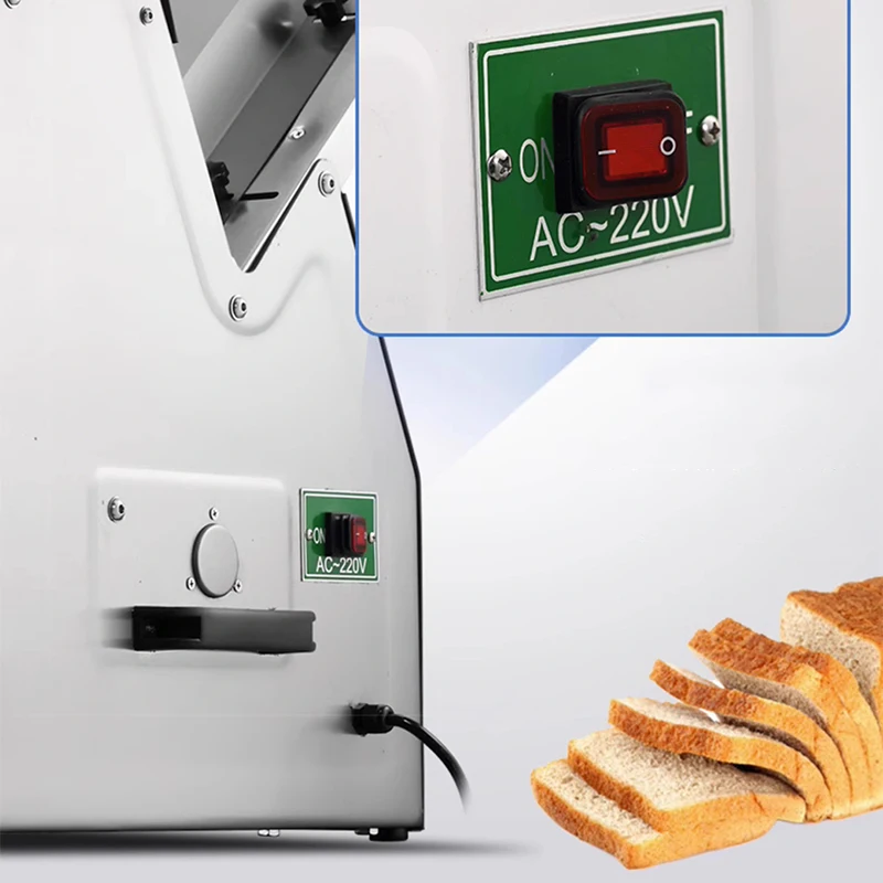 

Electric Bread Slicer Commerical Sandwich Slicer Cutter Machine Thickness 31pieces/time Home Appliance Food Processor