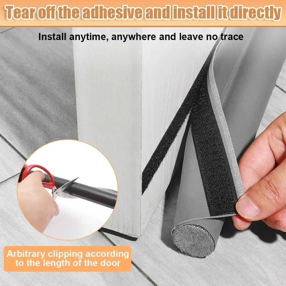 Door Bottom Adjustable Draft Stopper WeatherStripping Door Sweep Under Draft Blocker Insulator Weatherstrip House Acoustic Foam