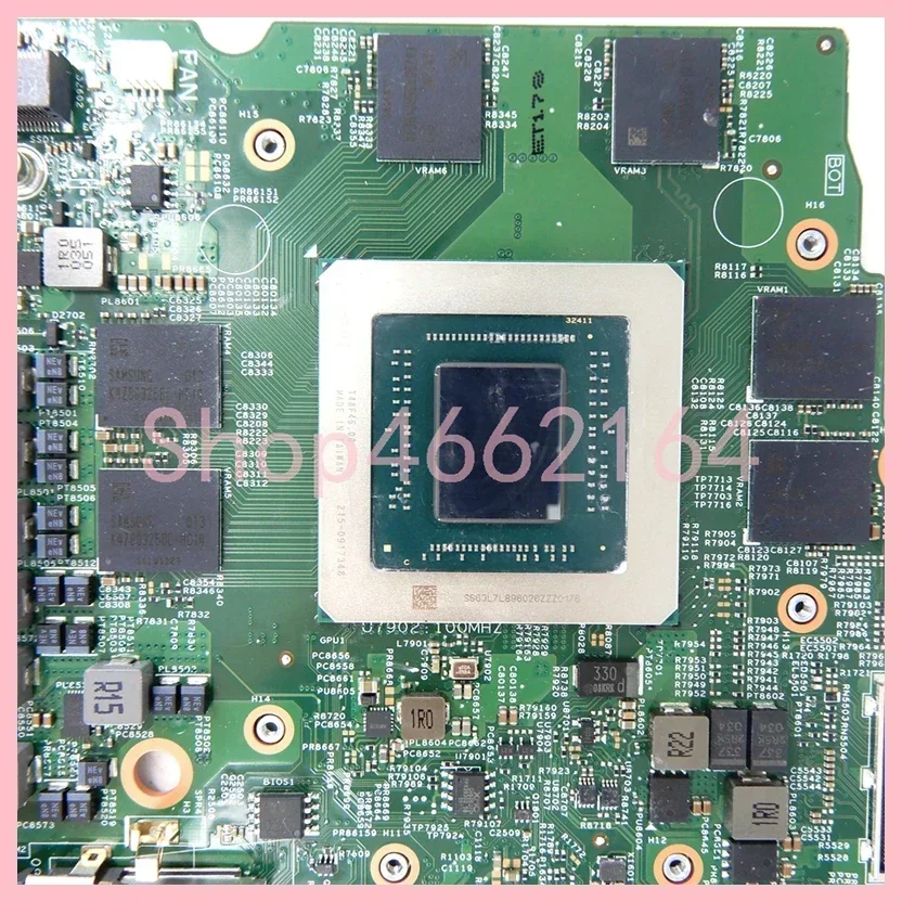 Imagem -04 - Placa-mãe para Laptop para Dell Gpu 100 Testado ok 198021 com R54600h R7-4800h Cpu Rx5600-v4g Gpu para g5 se 5505 Notebook Mainboard