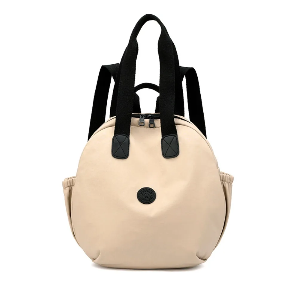 

Korean Style Swimming Nylon Backpack Solid Color Large Capacity Round Shape Shoulder Bag Tote Bag Niche Design Fitness Bag