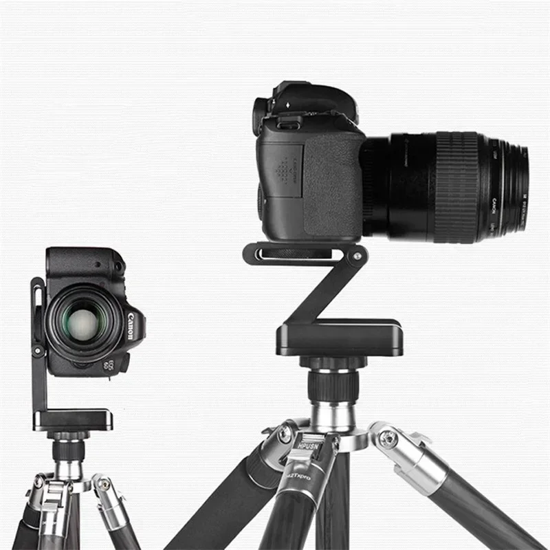 

1 PCS Z Type Tilt Tripod Head Folding Tilt Foldable Convenient Single Quick Release Plate Stand Holder Camera Bracket Portable