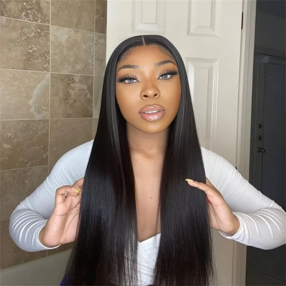 Bone Straight Wig Glueless Lace Frontal Wig 5x5 4x4 Human Hair 30 40 Inch Natural PrePlucked Brazilian For Women Lace Front Wigs