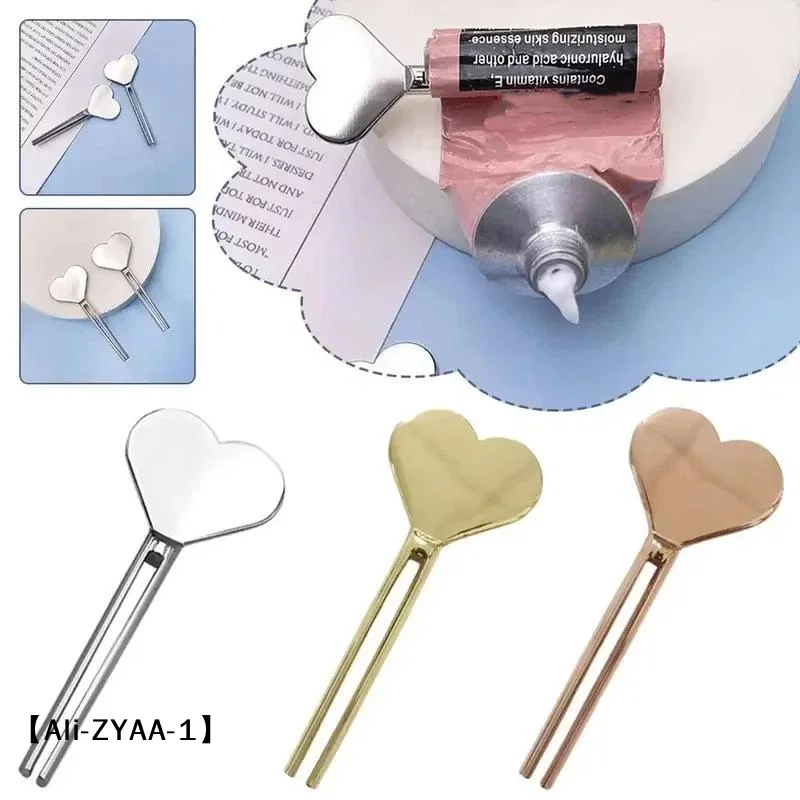 【A】1Pcs Tube Press Clamp Lazy Manual Rotating Metal Toothpaste Squeezer For Cosmetic Skincare Hand Lotion Hair Dye Paste