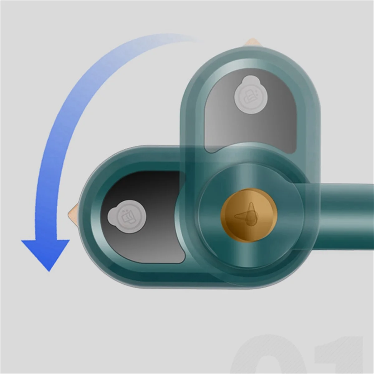 BFYL-Mini Tragbares Bügeleisen Handbügelmaschine Haushalt Handbügelmaschine Rotierendes Klappbügeleisen EU-STECKER (Grün)