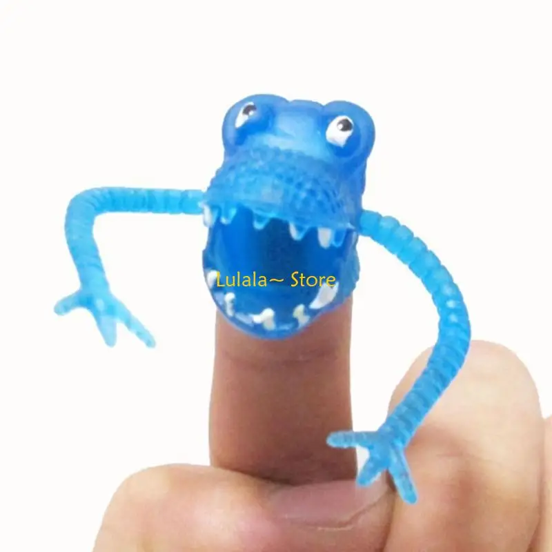 Y4QA 1.5 Finger Puppet Dinosaur Toy for Children Dinosaur com tema Puppet para Doll Party Activity Center Community Game
