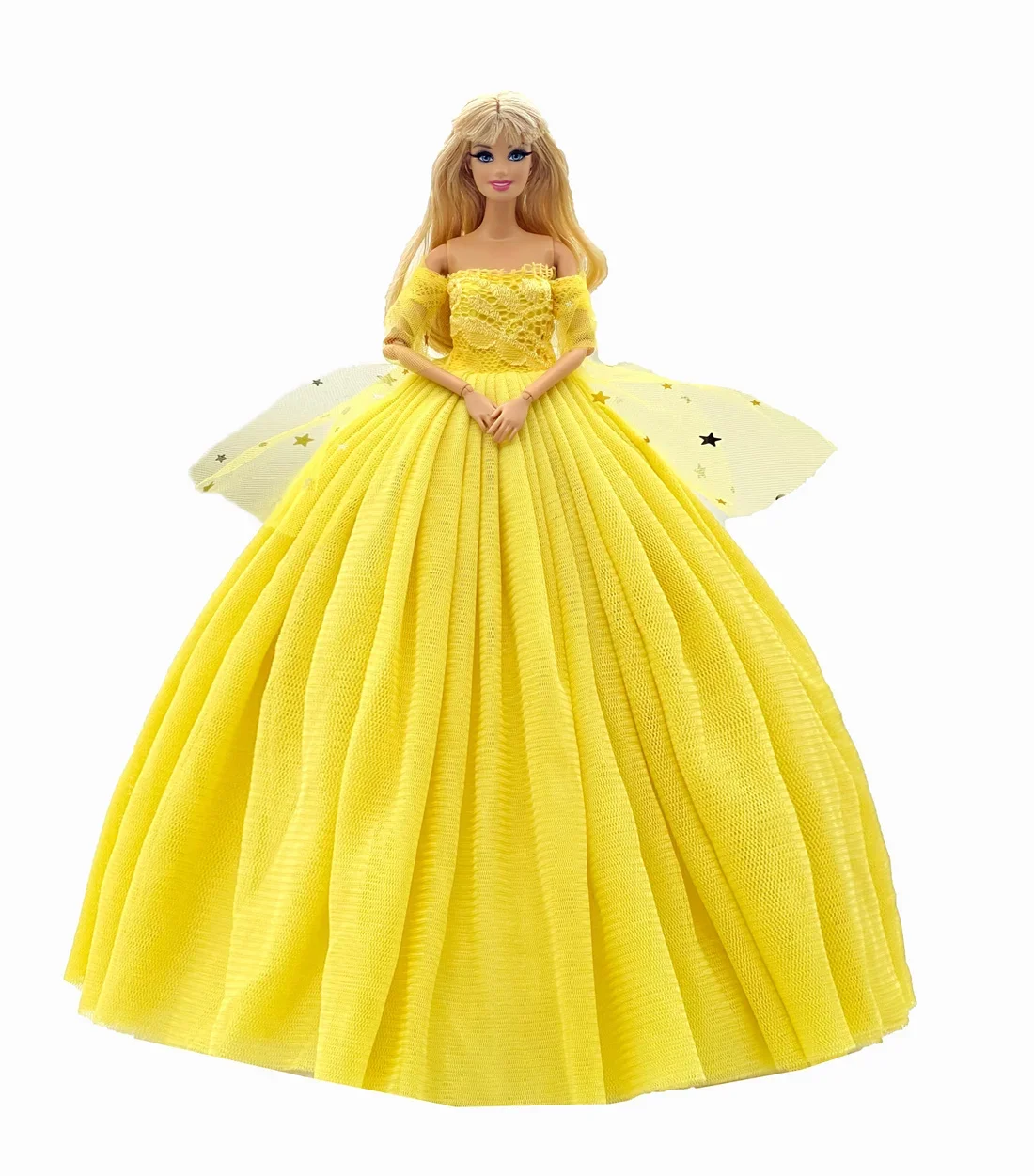 1 Set 1:6 Scale Doll Clothes Doll Accessories Princess Dress + Shoes for 11.5 Inch 30cm Doll Kids or Birthday Gift
