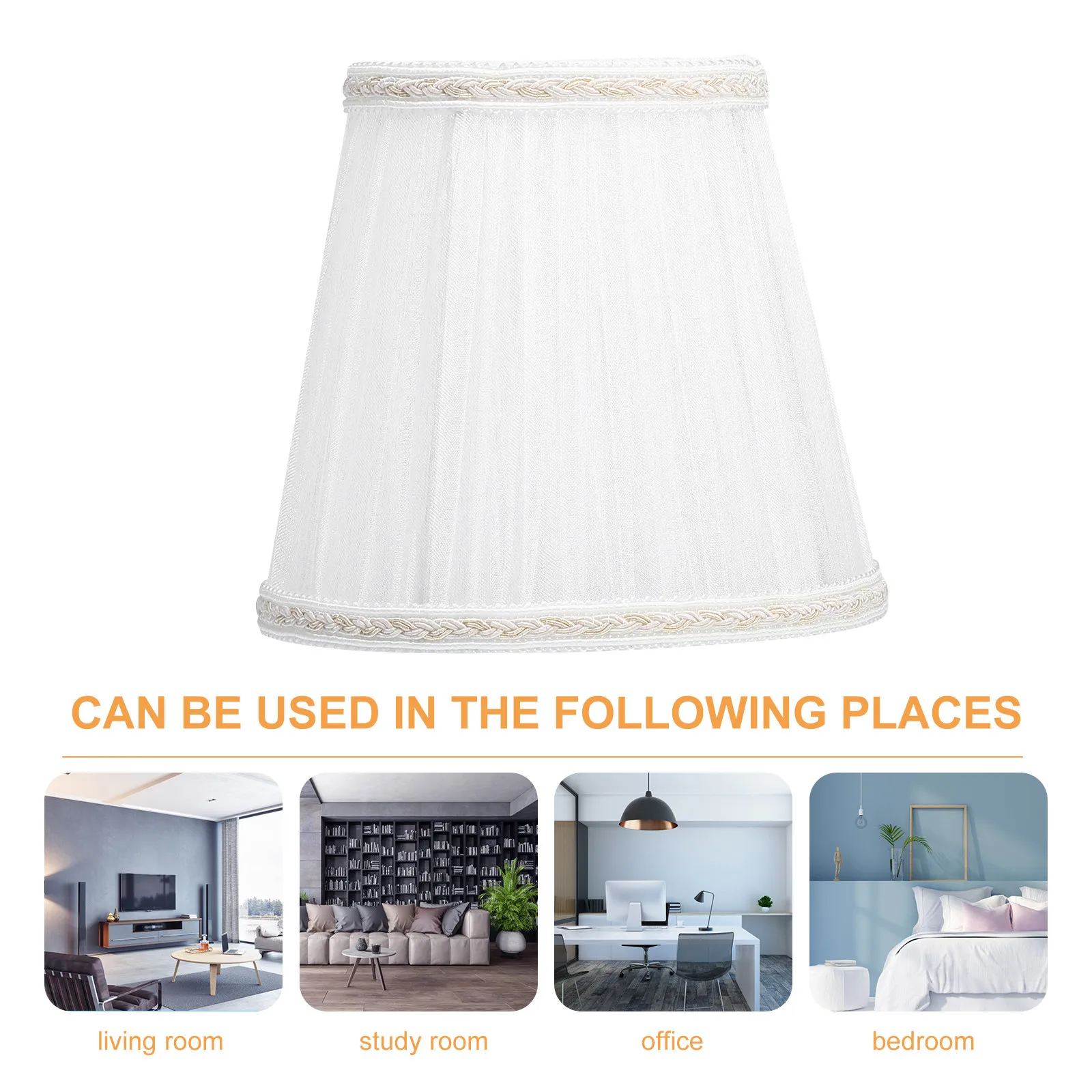 

3Pcs Crystal Ceiling Lamp Shades European Style Modern Cloth Lampshades Simple Clip Bubble Lamp Cover Household Light Accessory