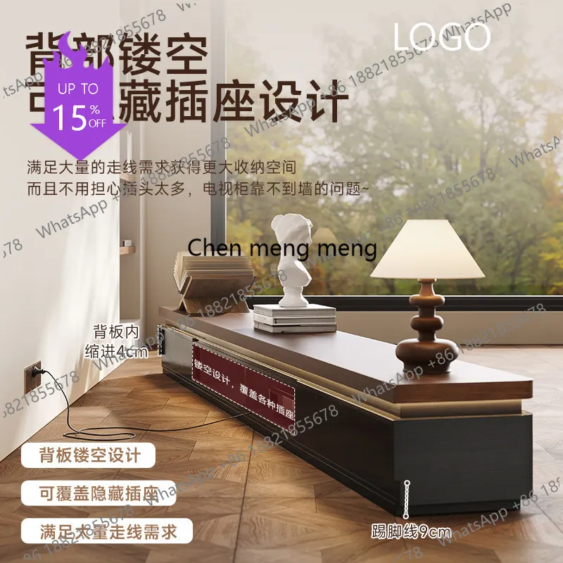 Q181 Medieval style TV cabinet Floor-to-ceiling living room TV cabinet Modern simple floor cabinet Light luxury high sense