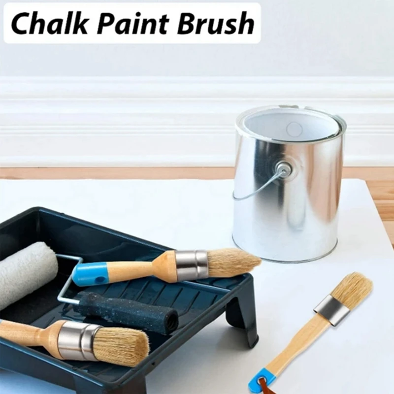 فرشاة شعيرية بمقبض خشبي ، فرشاة قوالب ، مناسبة للديكور المنزلي ، منتجات خشبية تصنعها بنفسك ، إلخ ، 3 2.8