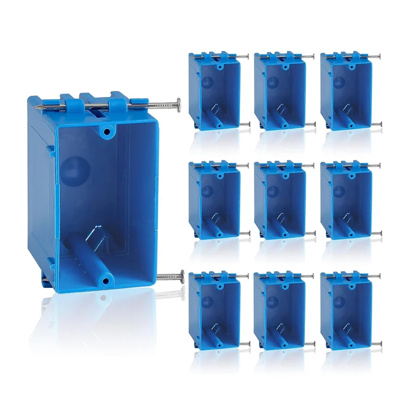 

ABUL-10 Pack Single Gang Electrical Box PVC Old Work Outlet Box For Residential Commercial Job Applications