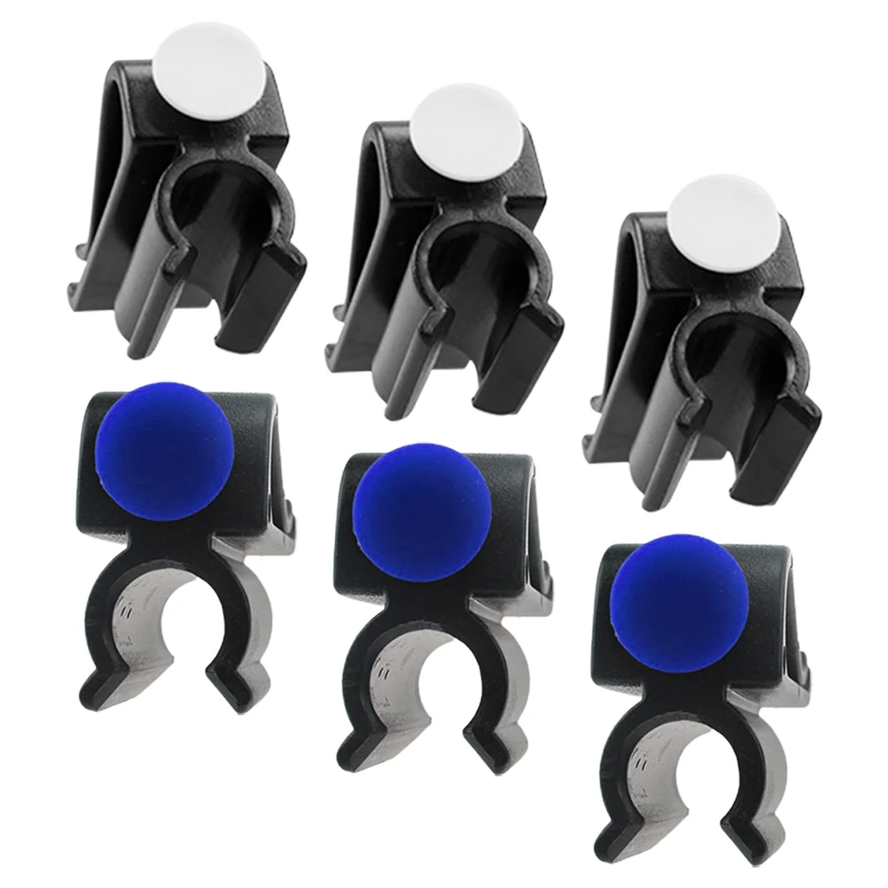 

6pcs Golf Putter Clip 42x65mm White Blue Ball Markers Storage Holder for Bag Club Organizer Accessories Golfer Training