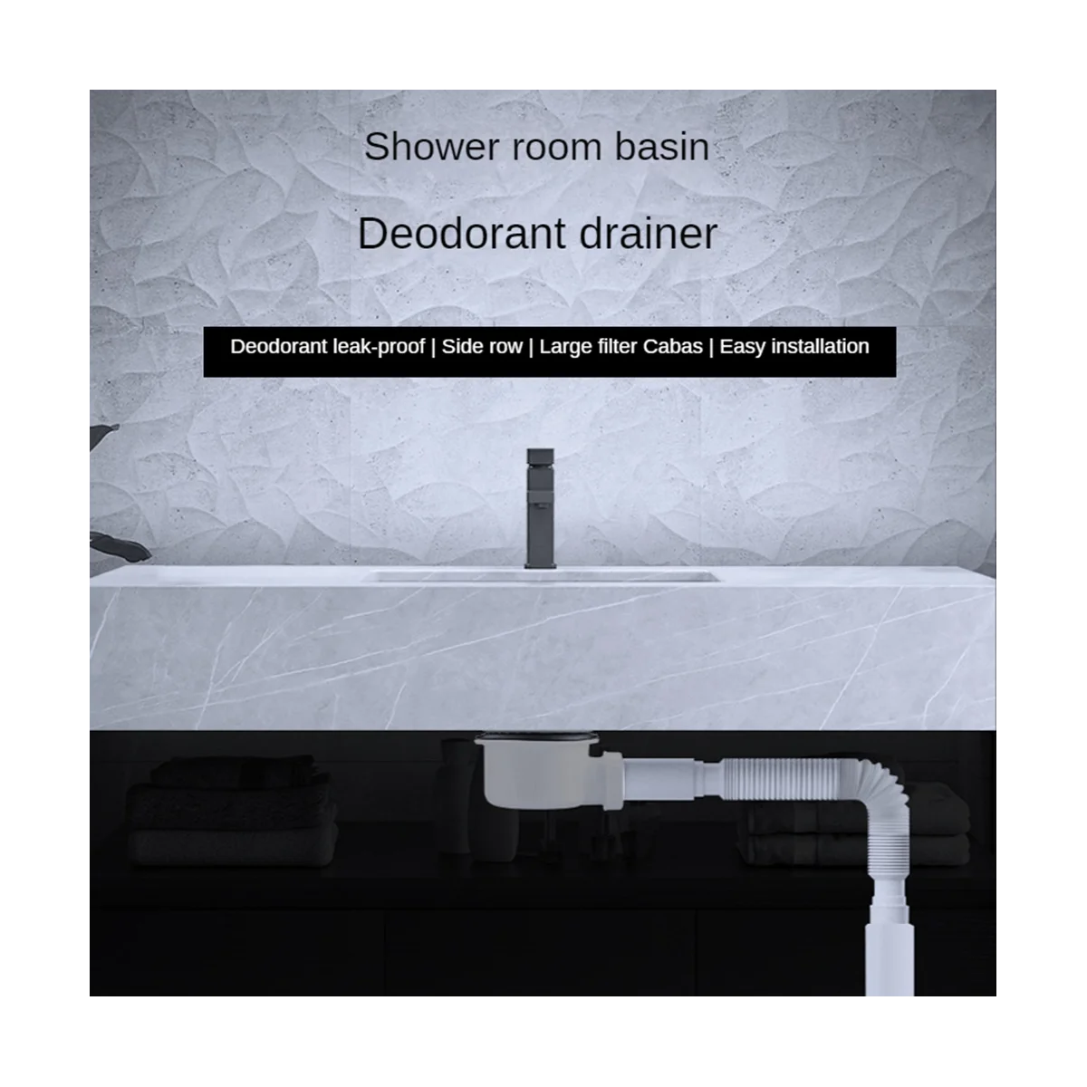 Desagüe de ducha bajo, bandeja de ducha ABS cromada, drenaje delgado de sifón, flujo de agua de 90mm, 36 L/Min, drenaje lateral de trampa