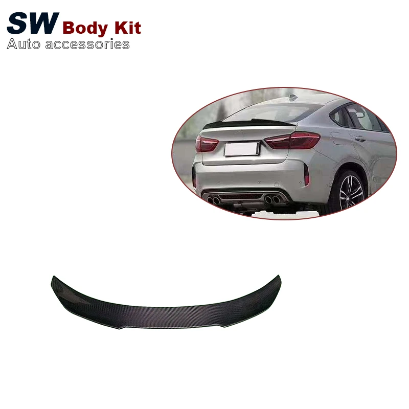 

Carbon Fiber PSM Style Rear Spoiler For BMW X6 X6M E71 2009-2014 Upgrade Rear Trunk Spoiler Lip Guide Wing Lip Rear Wing