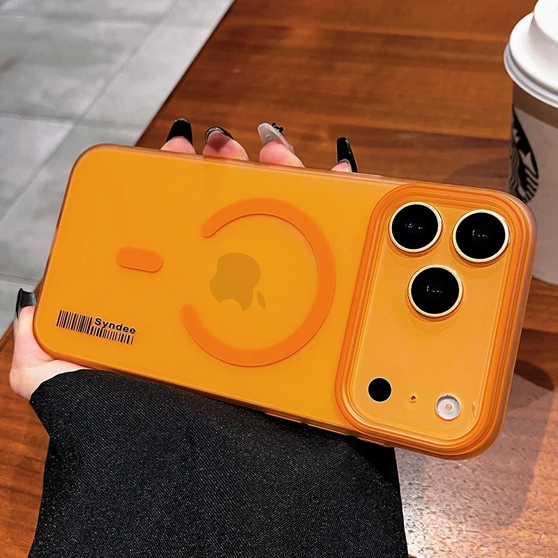 حافظة هاتف شفافة مغناطيسية غير لامعة لهاتف آيفون 12 13 14 15 Plus 16 17 Pro Max Air رفيعة للغاية مقاومة للصدمات غطاء كمبيوتر صلب