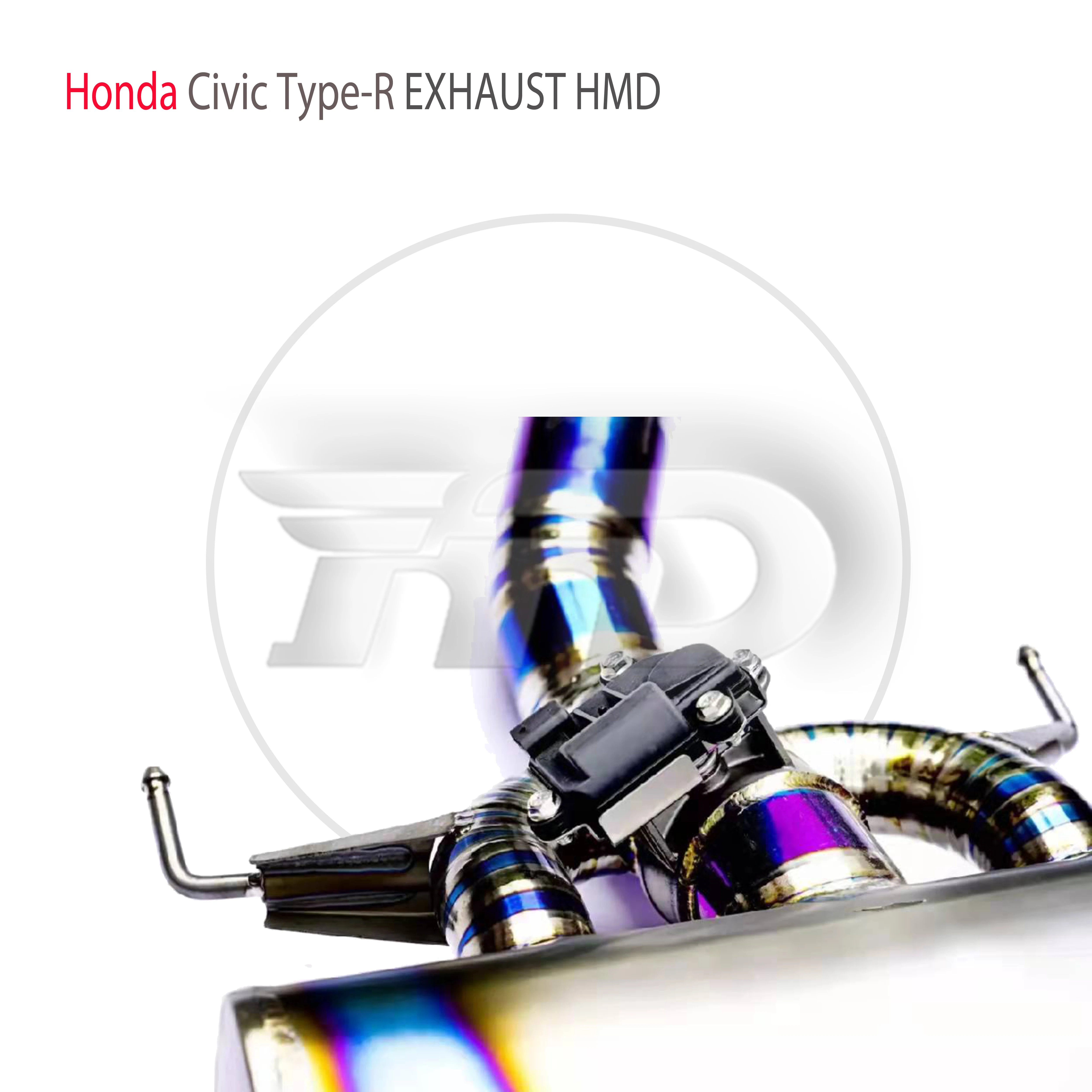 HMD Titanium Exhaust System Performance Catback for Honda Civic Type-R With Valve And Muffler With Tips