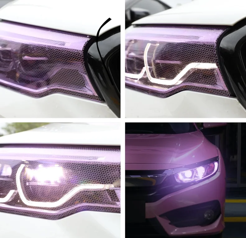 Car Film Car Headlight Film Self Adhesive Car Lamp/light Grey Headlight Tint Ppf Tpu