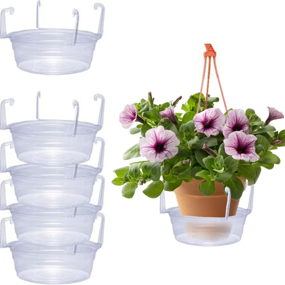 Plant Saucer Hanging Drip Tray Indoor Plant Display Shatter-resistant Plastic Textured Bottom Promotes Airflow