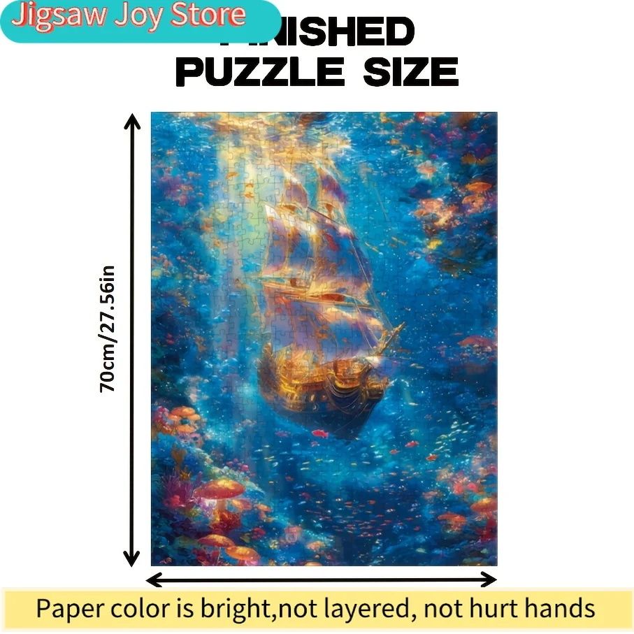1 Box() Puzzle for Adult Deep-sea Voyage Painting Paper Puzzles Funny and Educational Game Home Decor Wall Display Friend Birt