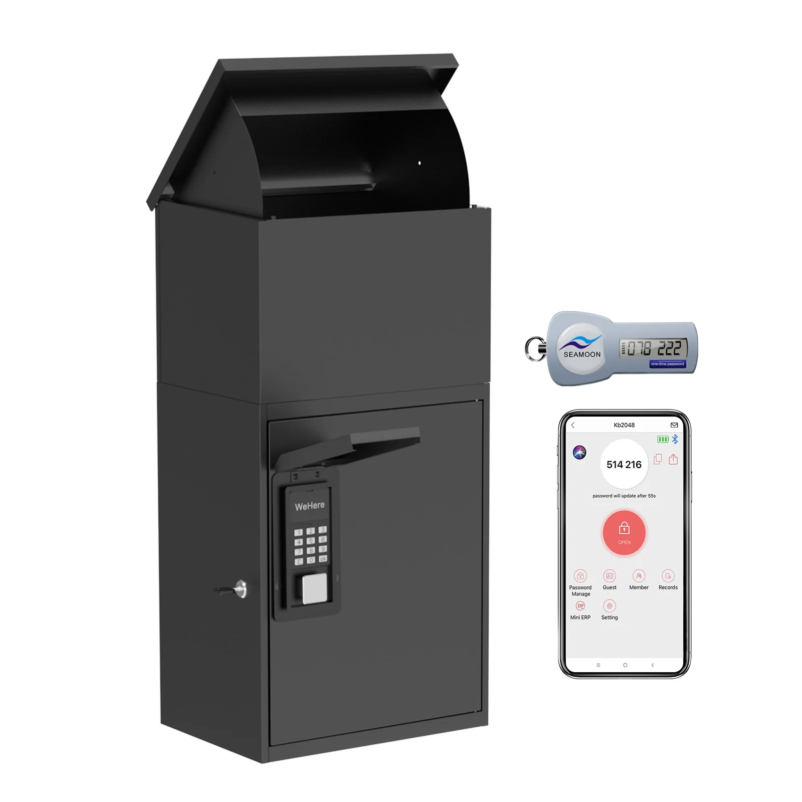 New Arrival Preorder Anti Theft Outdoor Wall Mount Detachable Metal Smart Mailbox Parcel Box for Residential Delivery Drop Box