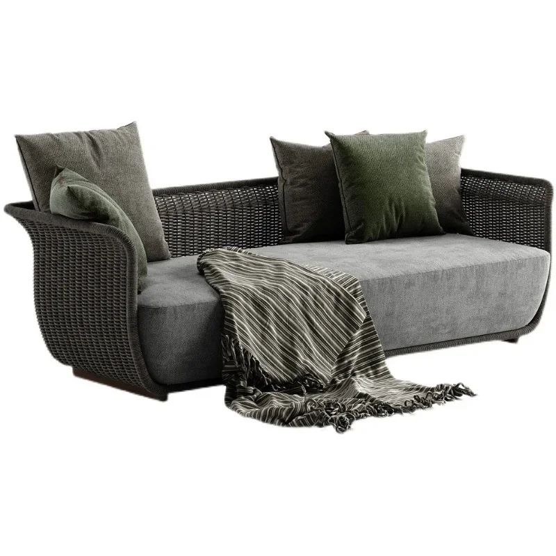 

Outdoor rattan sofa courtyard balcony outdoor leisure villa garden sun room coffee table furniture combination