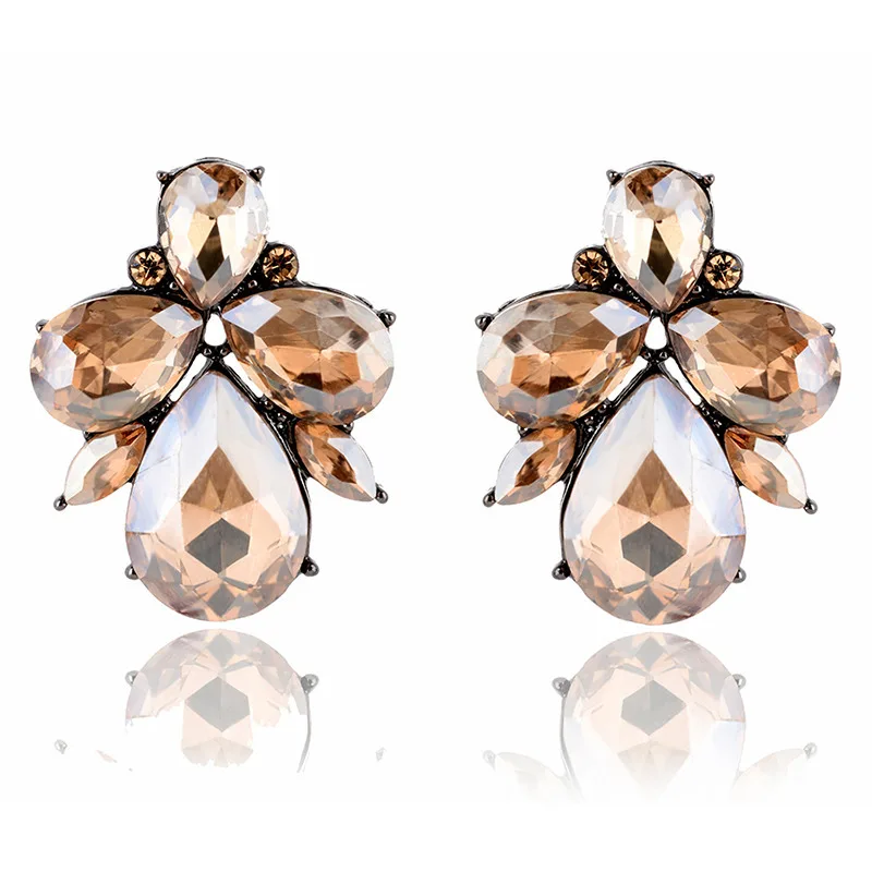 European and American Resin Diamond Earrings, Simple and Personalized Drop Earrings