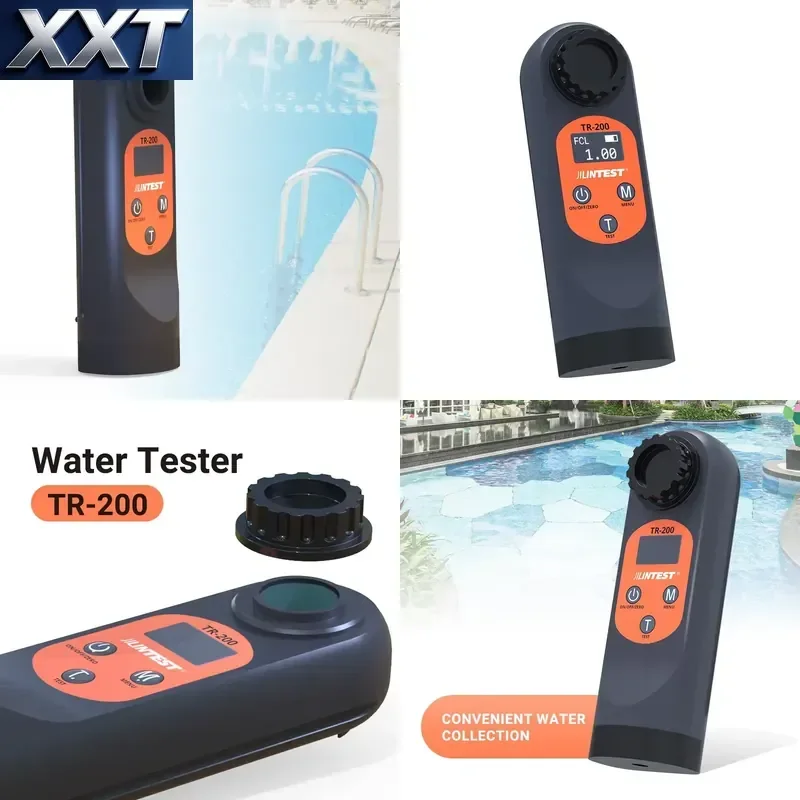 XXT TR-200 AAA Battery Digital Water Test Kit Multiparameter for Residual Chlorine, Bromine, PH, Alkaline, Cyanuric