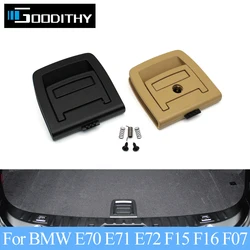 Car Rear Trunk Tail Cover Bottom Plate Mat Floor Carpet Handle For BMW X5 X6 E70 E71 E72 F15 F16 5GT F07 51476958161 51479120283