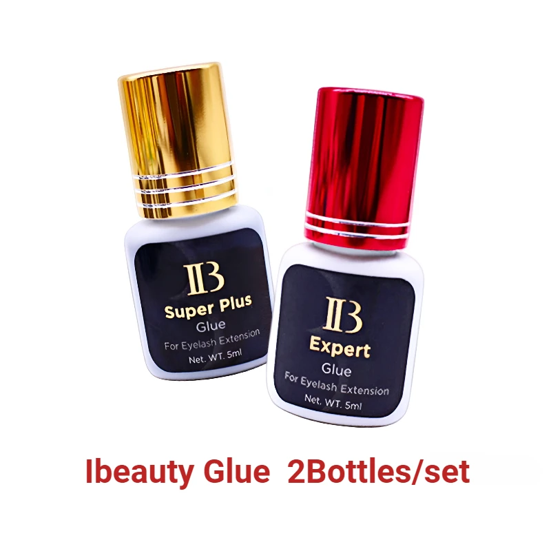 2Bottles Ibeuaty Expert Glue Super Plus Adhesive For Eyelash Extensions 5ml Black Quick Dry Korea Original IB Glue Makeup Tools