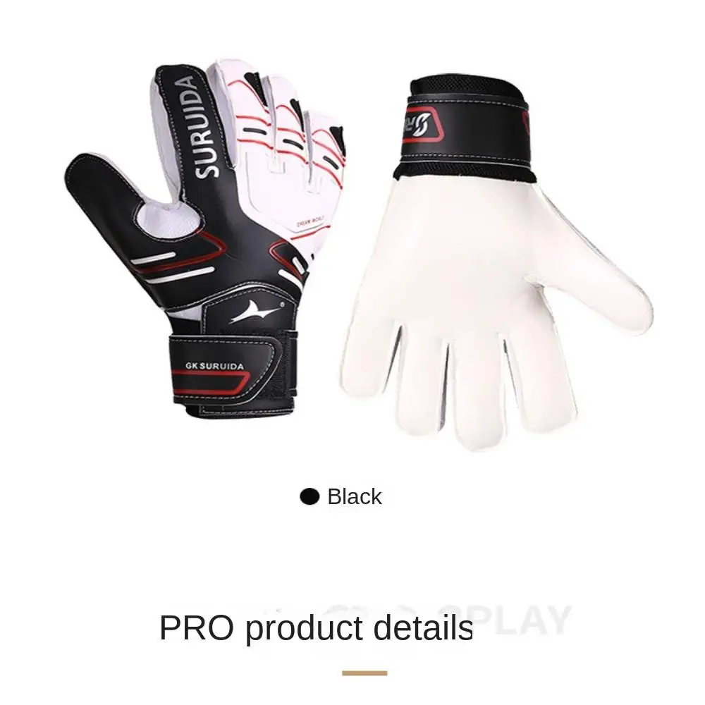 1 زوج حجم 5-10 قفازات حارس المرمى المضادة للانزلاق اللاتكس كرة القدم حارس المرمى قفازات سميكة توسيد لعبة قفازات حارس المرمى