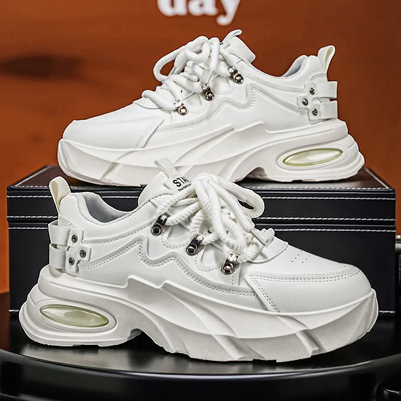 

Модные красные мужские кроссовки 2026: люксовые дизайнерские кроссовки на платформе с увеличенной высотой, мужские повседневные кроссовки на толстой подошве