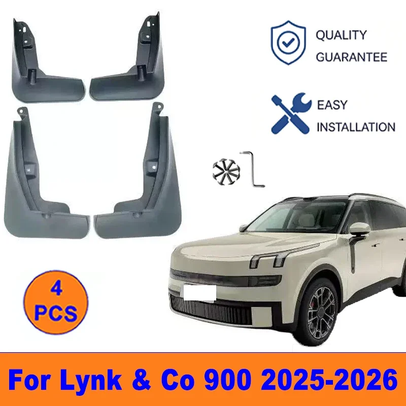 

4Pcs Mud Flaps For Lynk & Co 900 2025-2026 - Splash Guards Front & Rear Wheel Fender Mudguards Car Exterior Protection Accessory