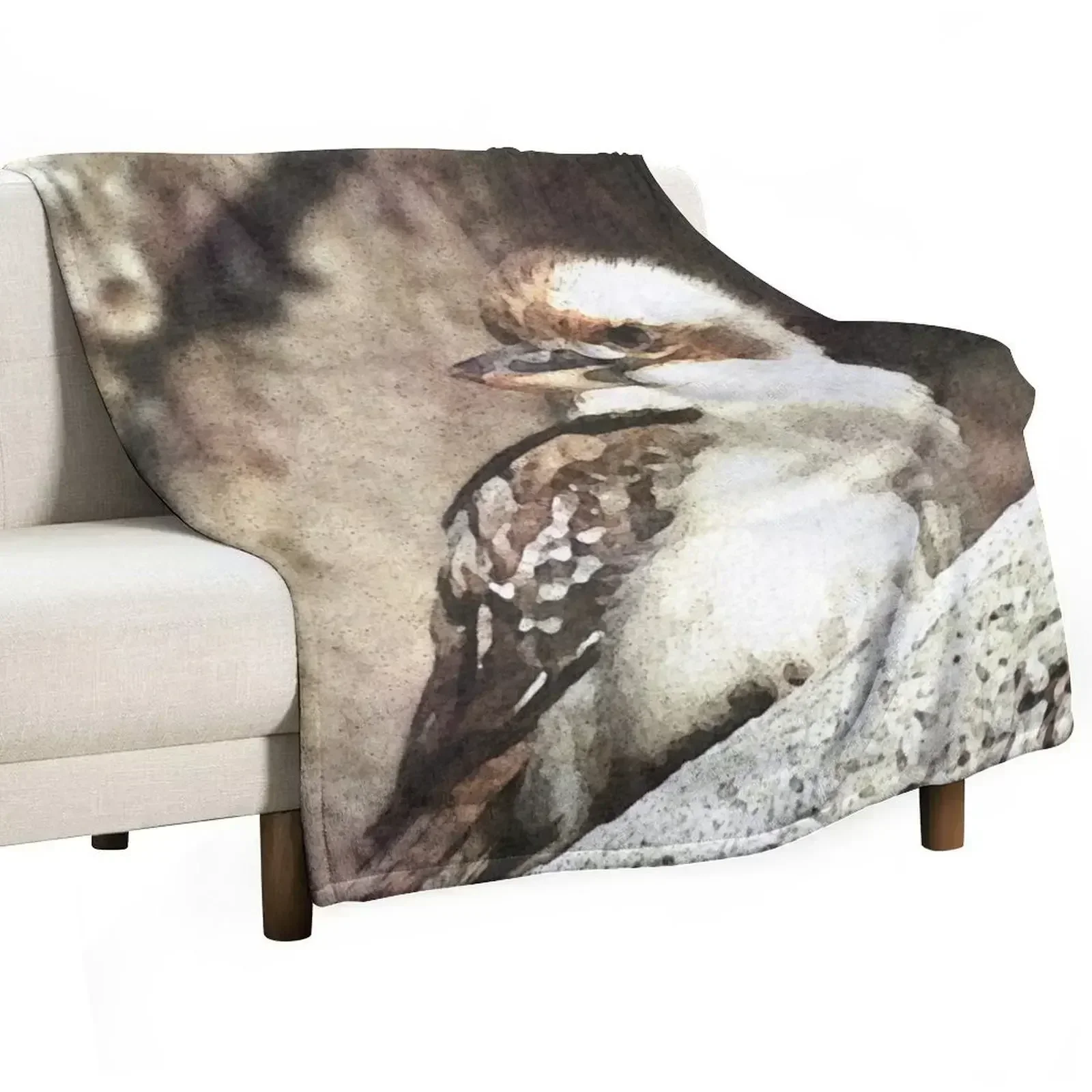Australian Kookaburra Bird Throw Blanket Hair Soft Beds Bed funny gift Blankets For Sofas Designers Blankets