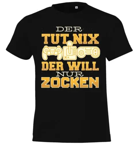 Youth Designz Kinder T-Shirt Will Nur Zocken Gaming Controller Motiv Logo Gamer