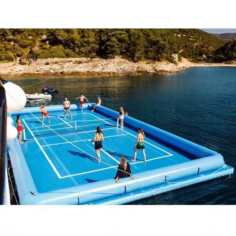 Commercial Outdoor Water Sports Games Portable Pickle Courts Inflatable Floating Sports Fields
