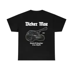 Dicker Max WWII Tank T-Shirt German Panzer Army Military Tee Shirt Men's 100% Cotton Casual T-shirts Loose Top Size S-3XL