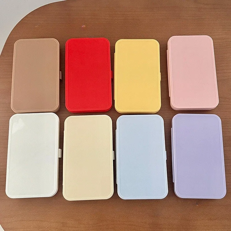 Solid Color Contact Lens Case Large Capacity Travel Soak Container Beauty Pupil Lens Box for Eye Care