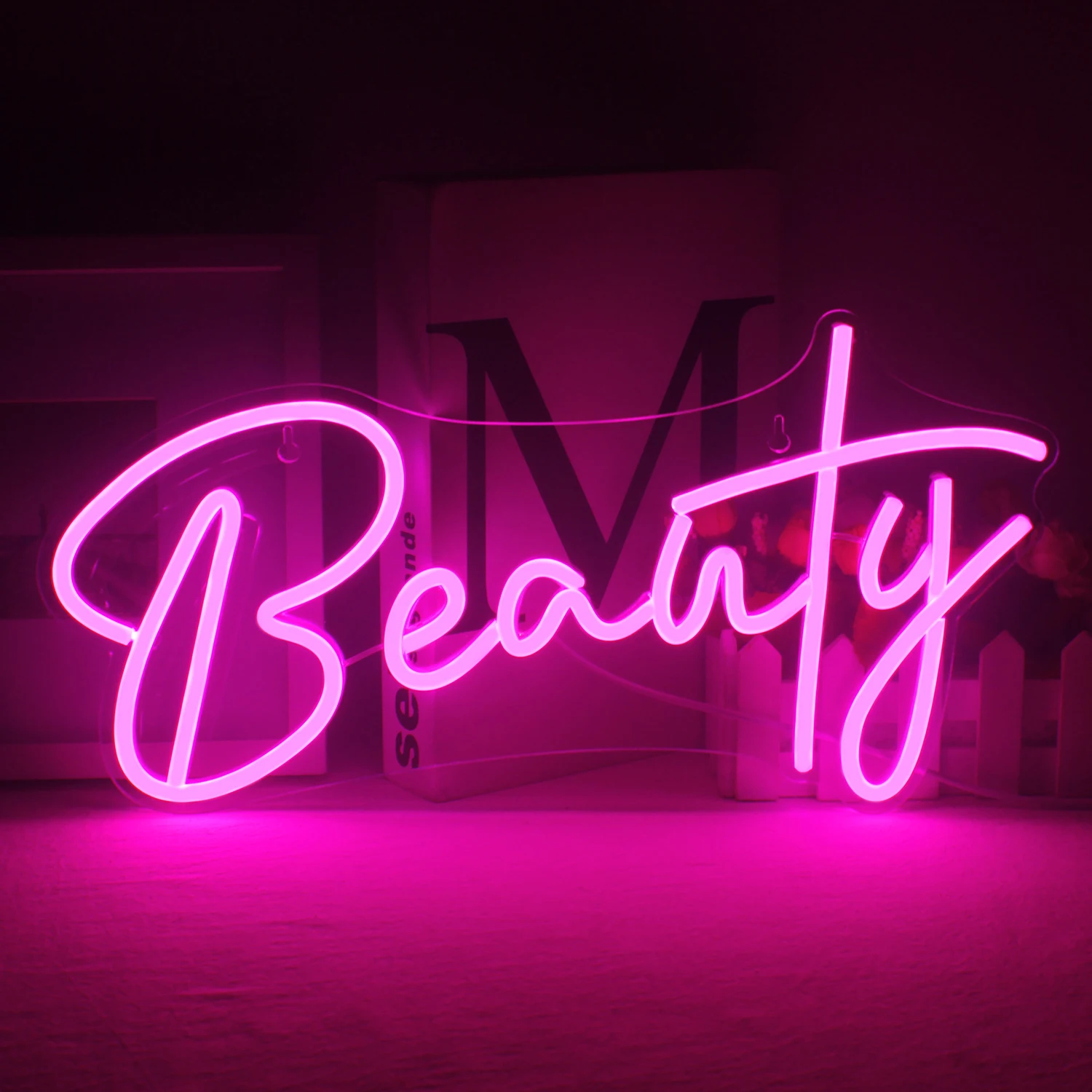 Ineonlife Beauty Salon Custom Neon Sign Shop Arcade Art Wall Decor Transpament LED Acrylic Pink Night Lights Bedroom Ornament