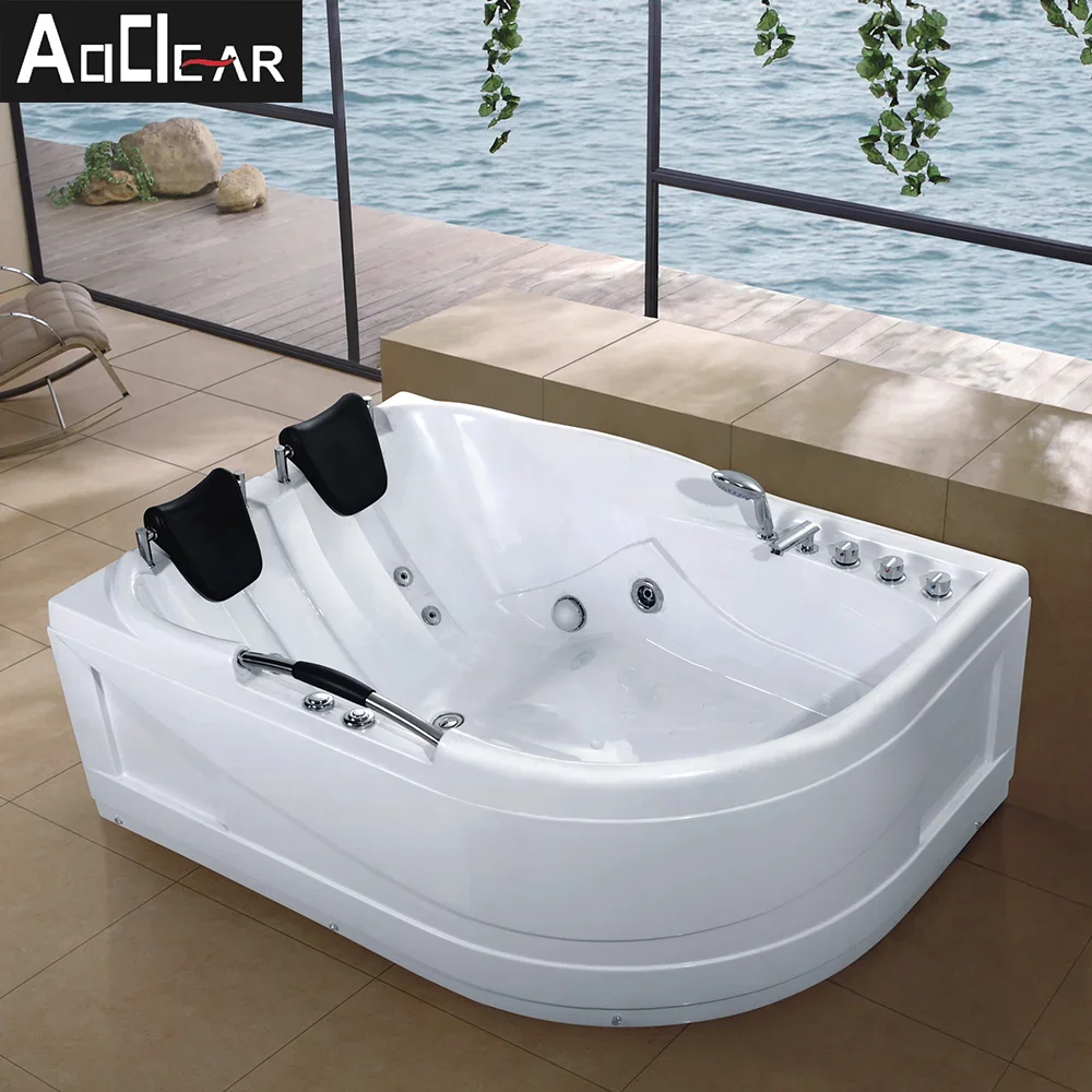 Smart Soaking Tub 2 Person ABS Corner Freestanding Massage Bathtubs with Jet