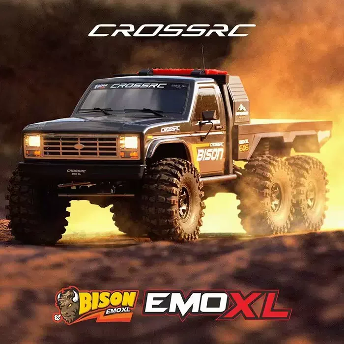 New Crossrc 1/8 Emo 6x6 Big Buffalo Electric Remote Control Six Wheel Drive Simulation Climbing Car Rc Model Car Toy Boy Gift