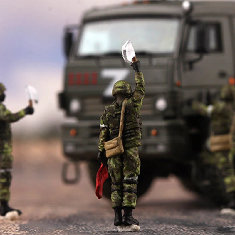 

1:72 Scale Resin Material Russian Armoured Vehicle Crew Soldiers 5 Suitable For Tank Helicopter Scenes Collectible Decorative