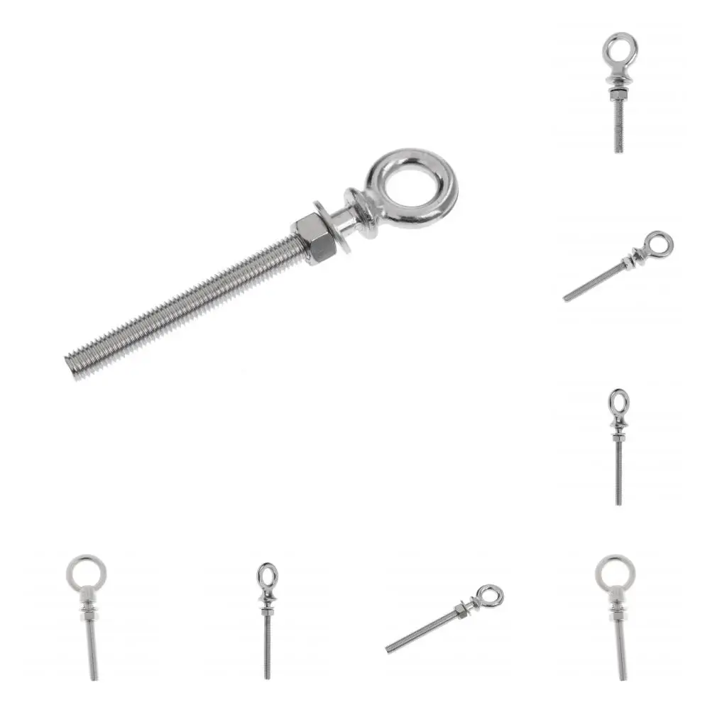 Stainless Eye Bolt Lifting Nut Washer Set Marine Grade Fastening Solution for Boat Dock Tie Down Loop