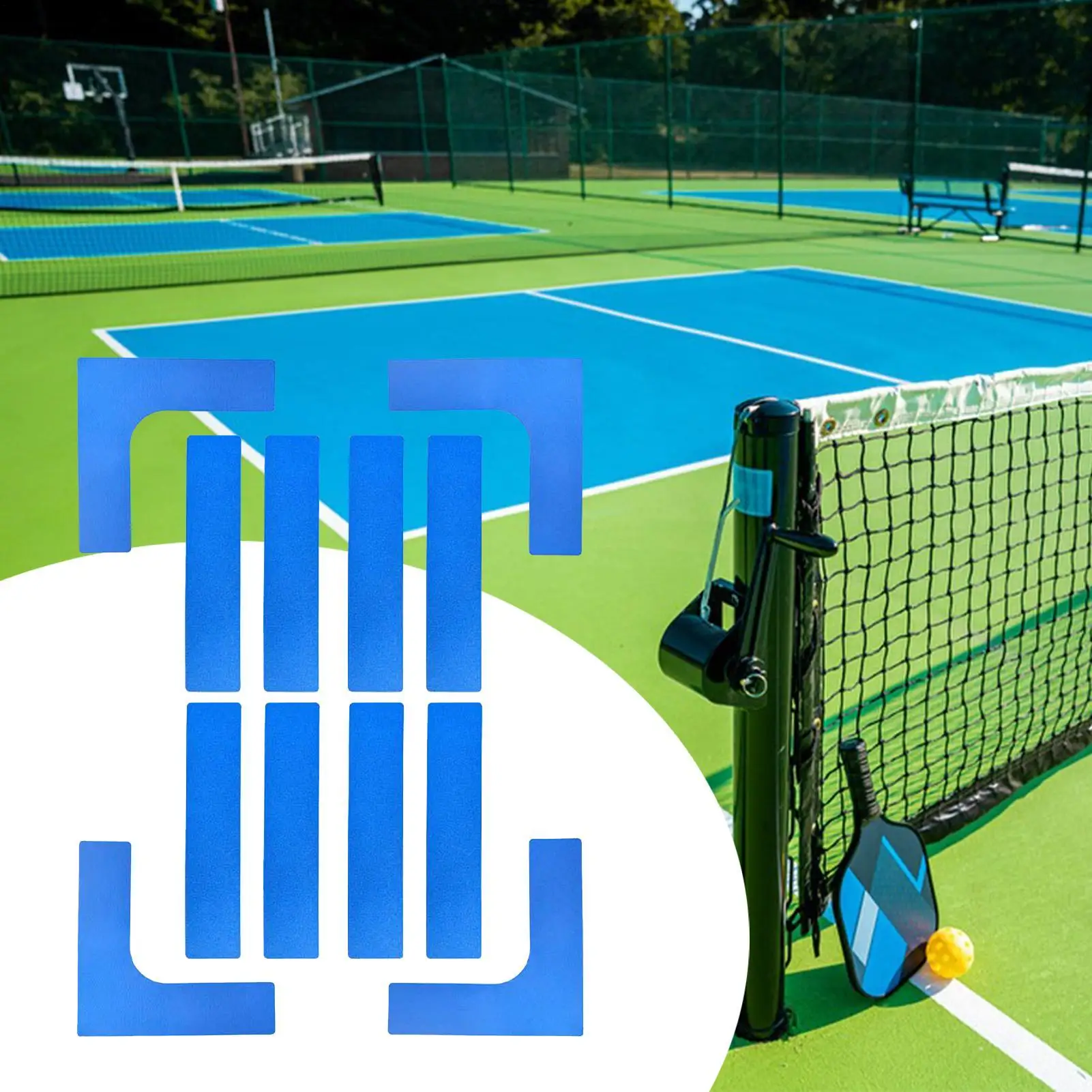 

Набор маркеров Pickleball Court, портативный набор для маркировки Pickleball Court, противоскользящие аксессуары для тенниса и спорта на открытом воздухе