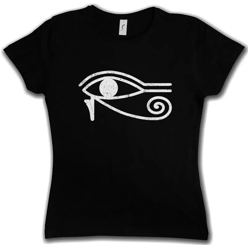 EYE OF RA I SIGN ЖЕНСКАЯ ФУТБОЛКА Horus Falcon Sun Anubis Размеры S 5XL