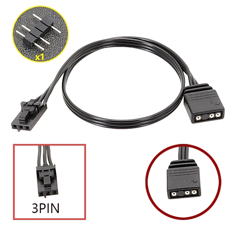 Adapter Cable For Corsair RGB To Standard ARGB 4Pin 3Pin Adapter Connector Pirate Ship Controller Adapter Line QL LL120 ICUE