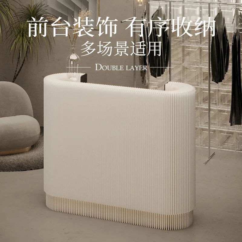 Rezeption, Lagerkasse, Rezeptionsbar, Ausstellungsthema-Layout, Rezeption kann zusammengeklappt und bewegt werden