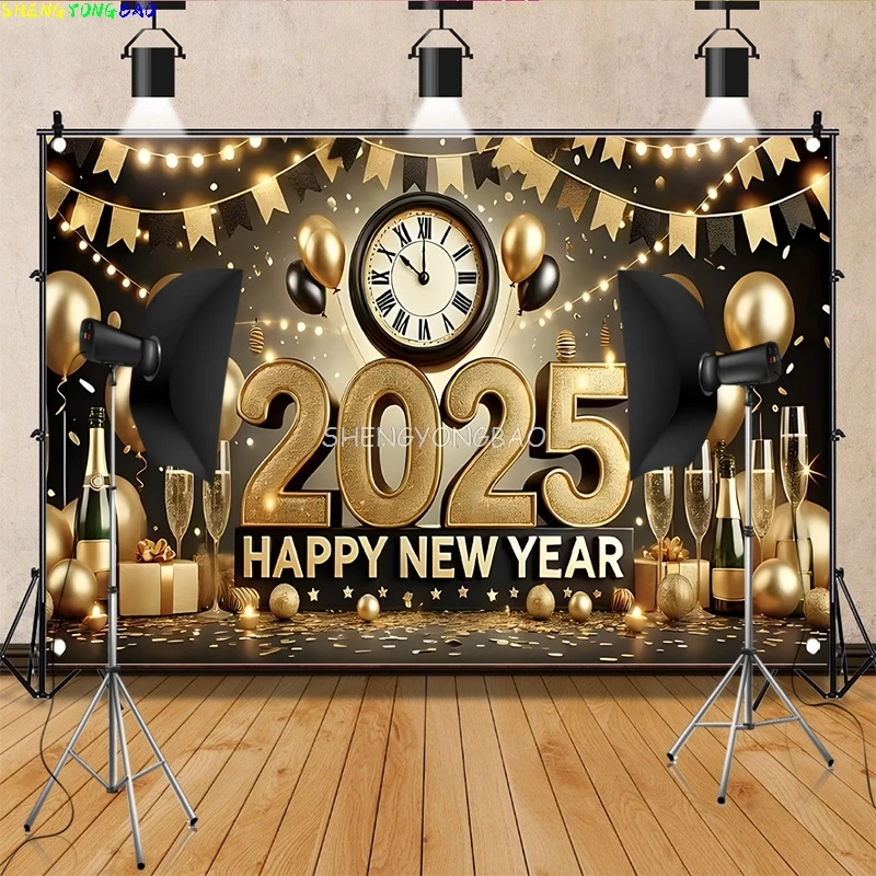 Christmas Tree Flower Wreath Wooden Gift Photography Backdrop Window Snowman Cinema New Year Background Prop DS-02