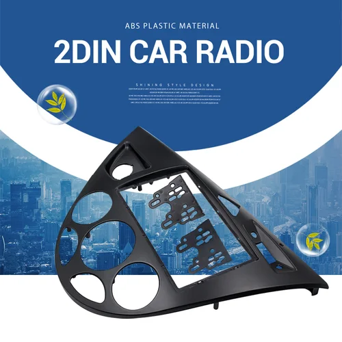 Panel estéreo Dual 2 Din para Ford Fiesta Focus 1998-2006 Fascia Radio Mount Dash Mount embellecedor Kit Face Bezel