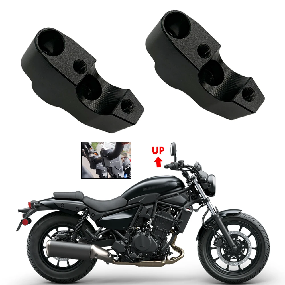 Handlebar Mount Riser Handlebar Clamp Raised Extend For Kawasaki Eliminator 400 500 Eliminator500 eliminator400 2024 Motorcycle